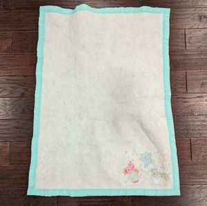 VINTAGE Riegel Made in USA banded baby blanket